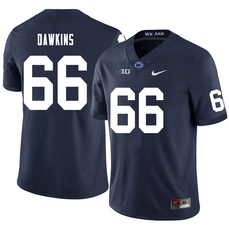 Men #66 Nick Dawkins Penn State Nittany Lions College Football Jerseys Sale-Navy